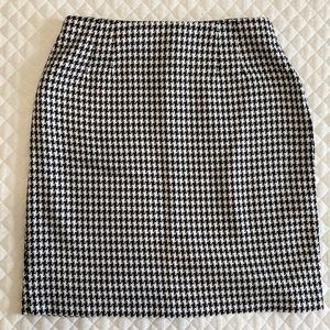 Francine Browner Black and White Plaid Pencil Skirt